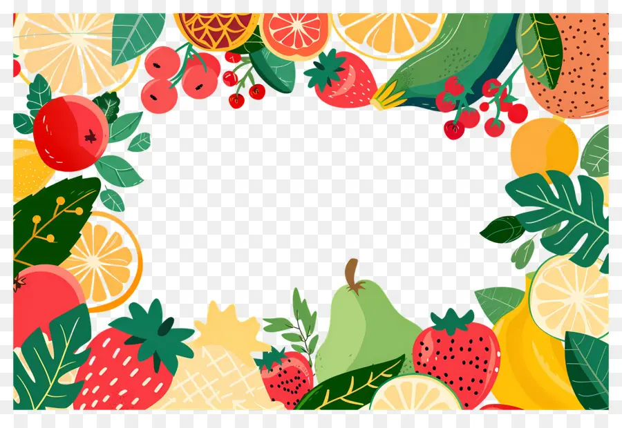 Fundo Alimentar，Quadro De Frutas PNG