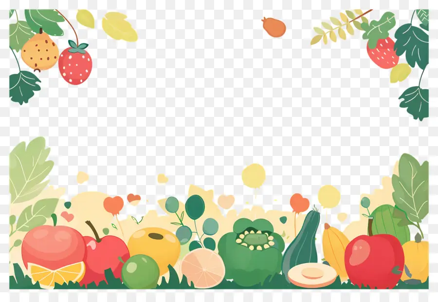 Fundo Alimentar，Doodles De Vegetais PNG