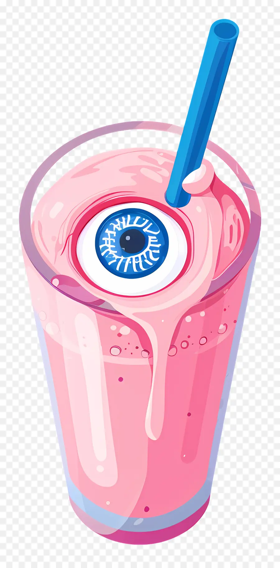 Bebida De Halloween，Smoothie De Globo Ocular Rosa PNG