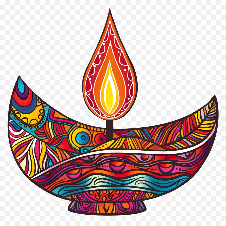 Diwali Diya，Diya Intrincado PNG