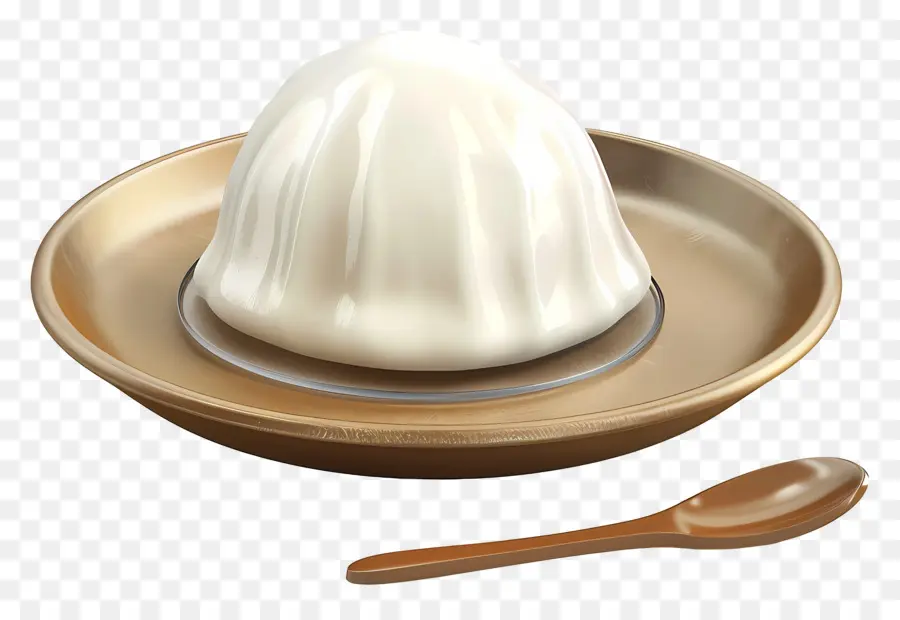 Comida Africana，Pudim Branco PNG