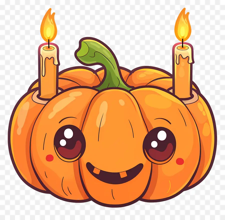 Velas De Halloween，Abóbora PNG