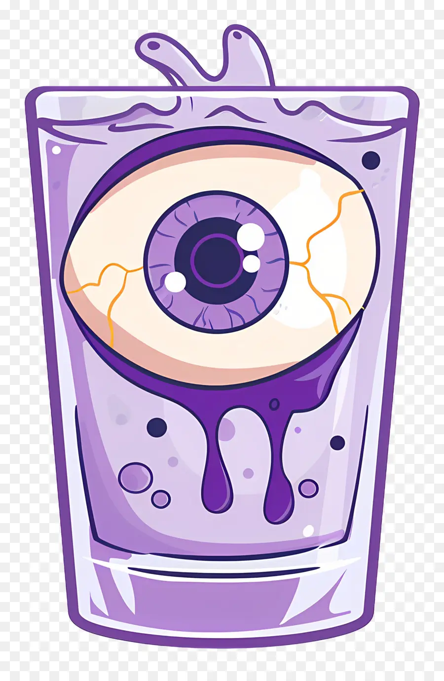 Bebida De Halloween，Bebida De Globo Ocular Roxo PNG