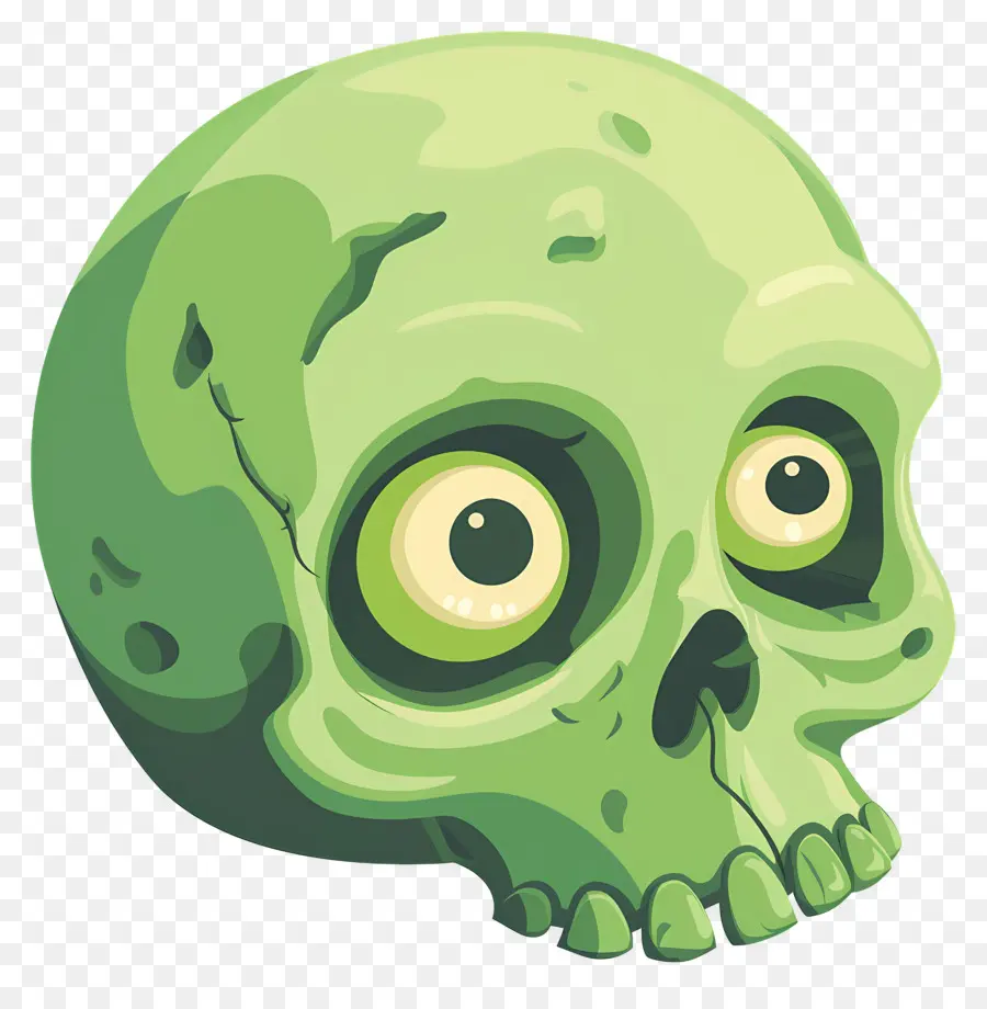 Caveira De Halloween，Cabeça De Zumbi PNG