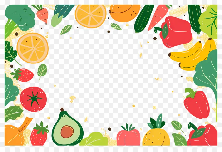 Fundo Alimentar，Doodles De Vegetais PNG