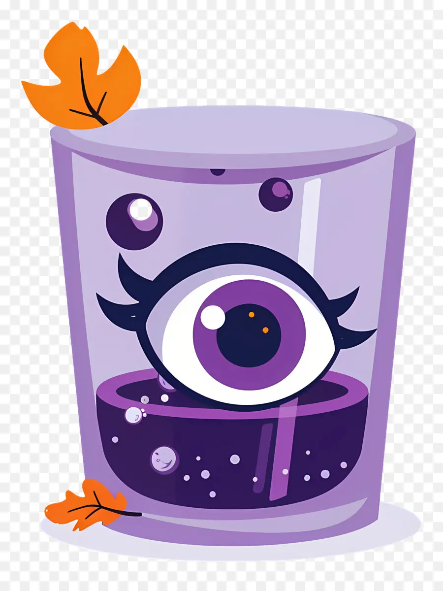 Bebida De Halloween，Bebida De Globo Ocular Roxo PNG