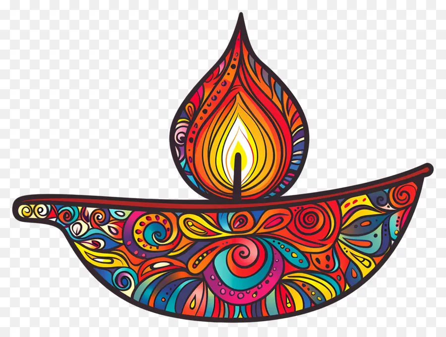 Diwali Diya，Diya Intrincado PNG