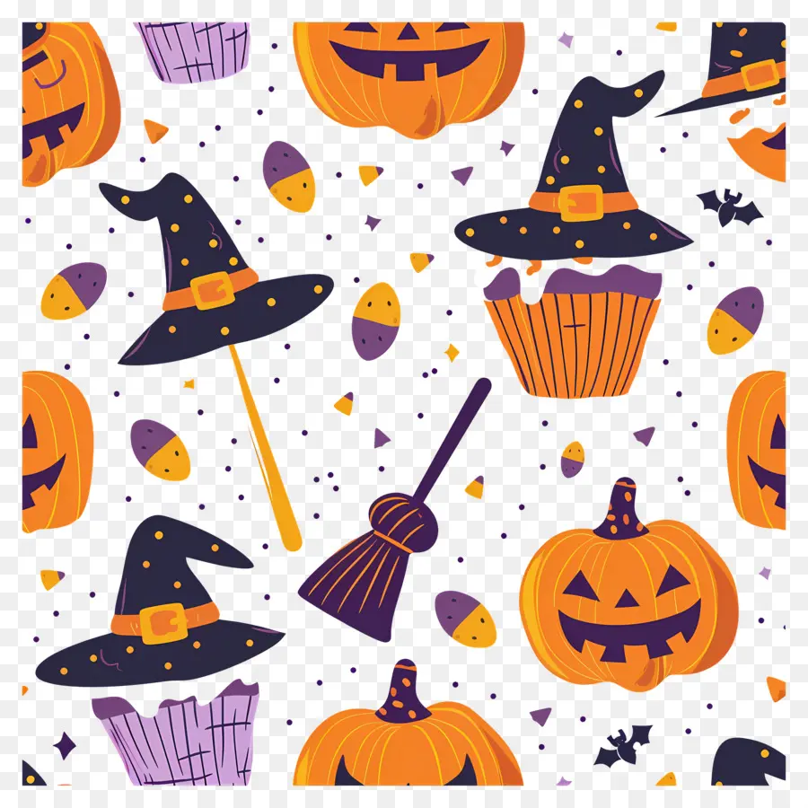 Fundo De Halloween，Padrão De Halloween PNG