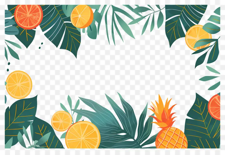 Fundo De Verão，Frutas Tropicais PNG