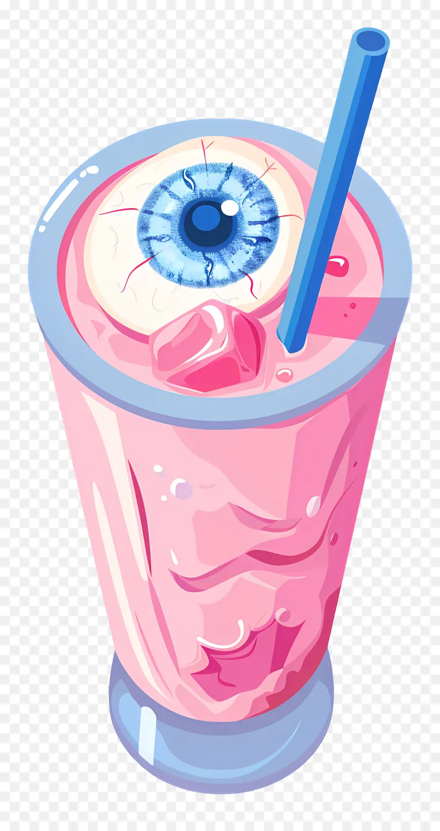 Bebida De Halloween，Smoothie De Globo Ocular Rosa PNG