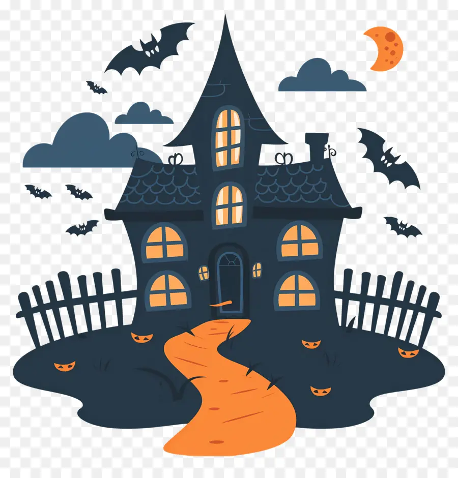 Casa De Halloween，Casa Assombrada PNG