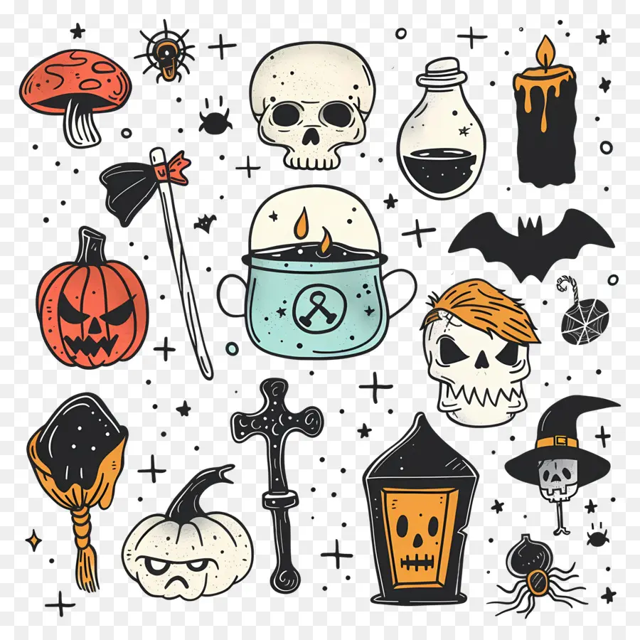 Fundo De Halloween，Coleção De Halloween PNG