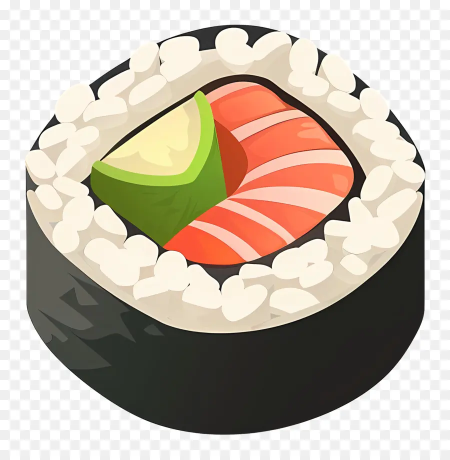 Rolinho De Sushi，Pedaço De Sushi PNG