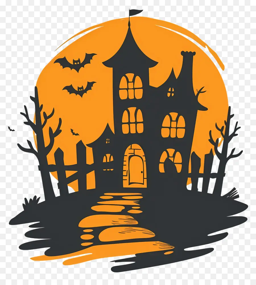 Casa De Halloween，Casa Assombrada PNG