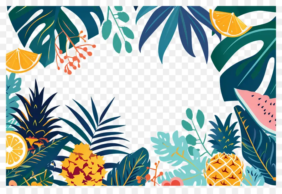 Fundo De Verão，Frutas Tropicais PNG