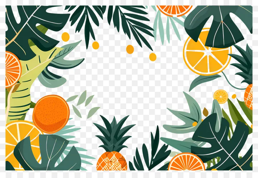 Fundo De Verão，Frutas Tropicais PNG