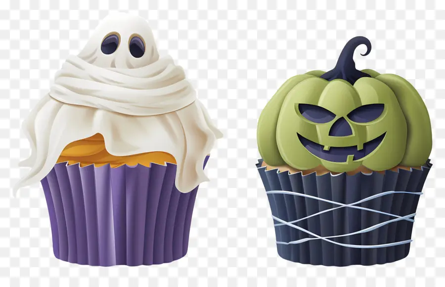 Bolinhos De Halloween，Fantasma PNG