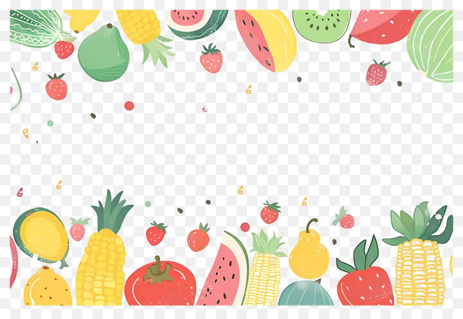 Fundo Alimentar，Fronteira De Frutas PNG