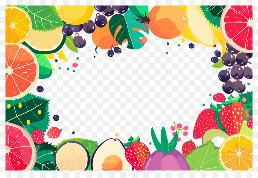 Fundo Alimentar，Quadro De Frutas PNG