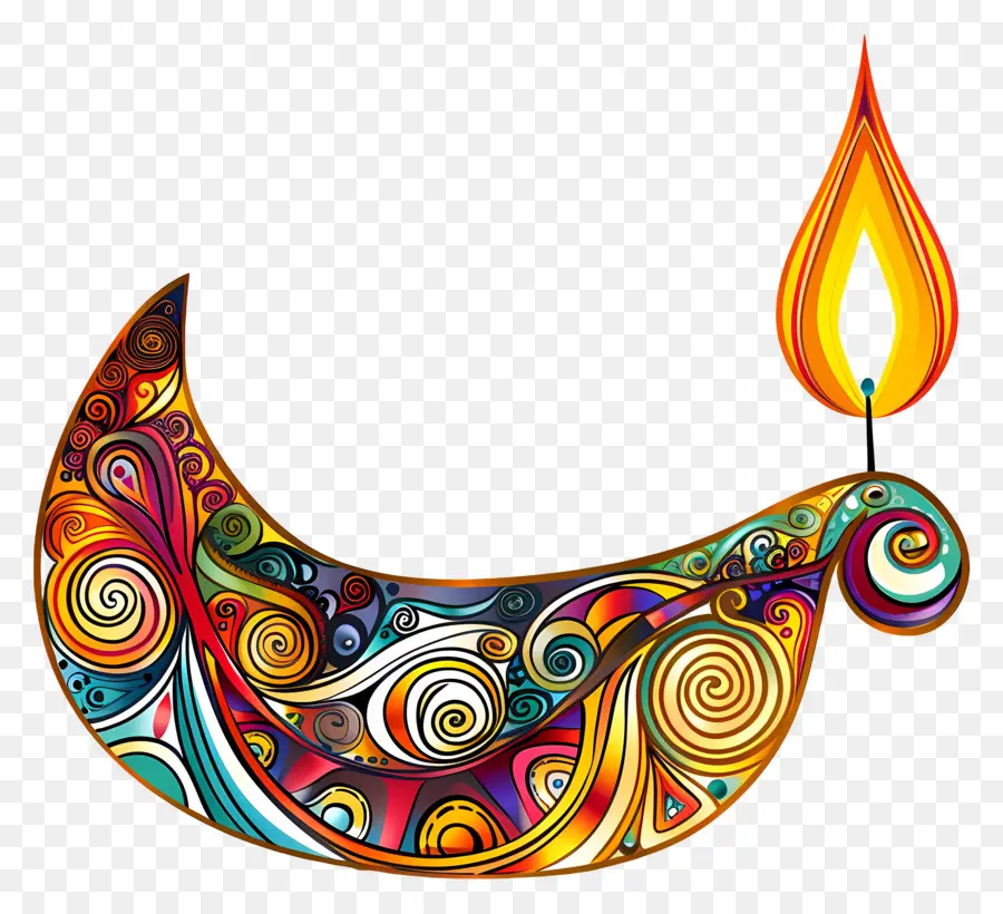 Diwali Diya，Espiral Diya PNG