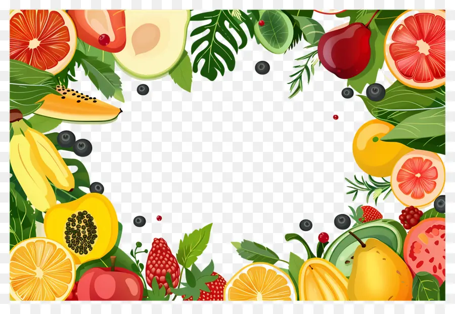 Fundo Alimentar，Quadro De Frutas PNG