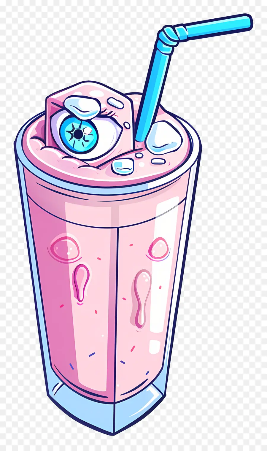 Bebida De Halloween，Smoothie De Globo Ocular Rosa PNG