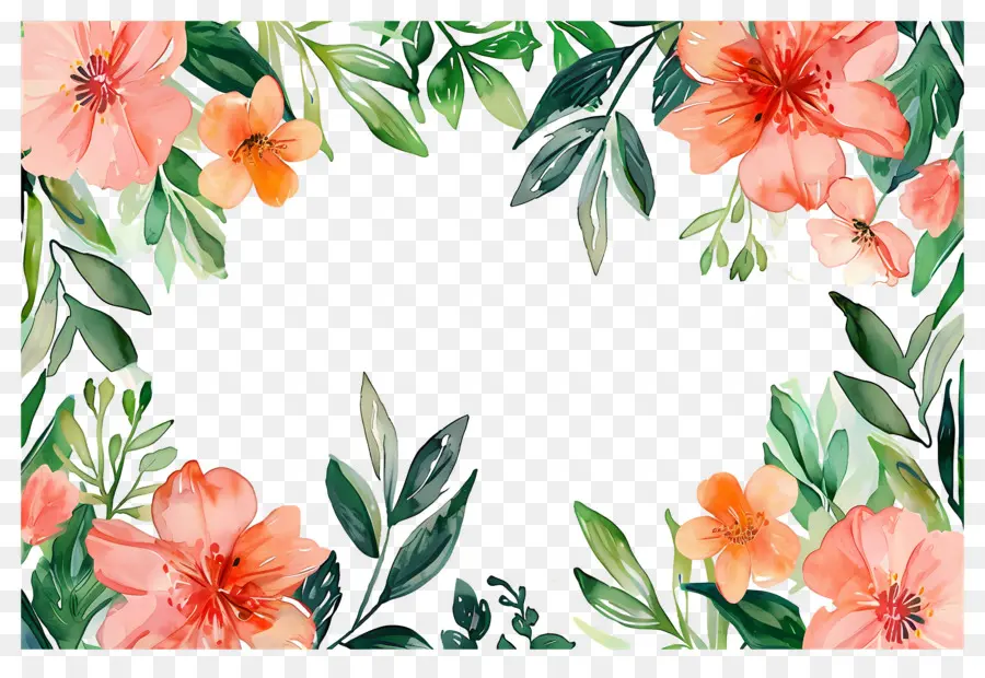 Fundo Floral，Borda Floral PNG