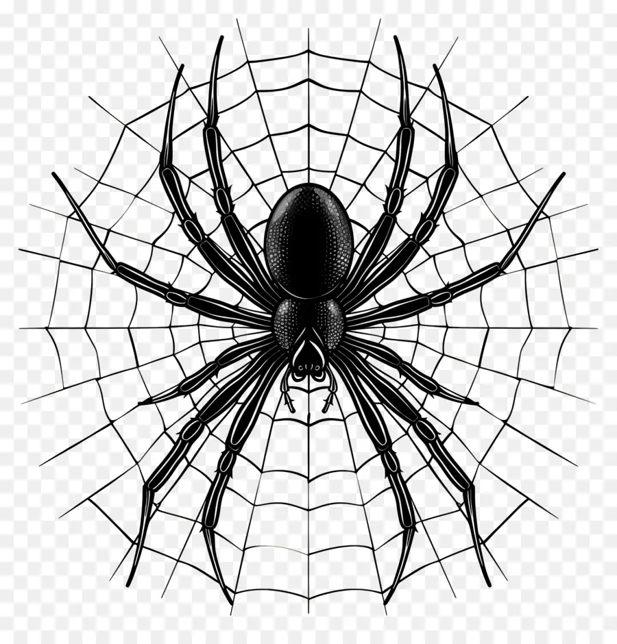 Teia De Aranha De Halloween，Aranha Na Web PNG