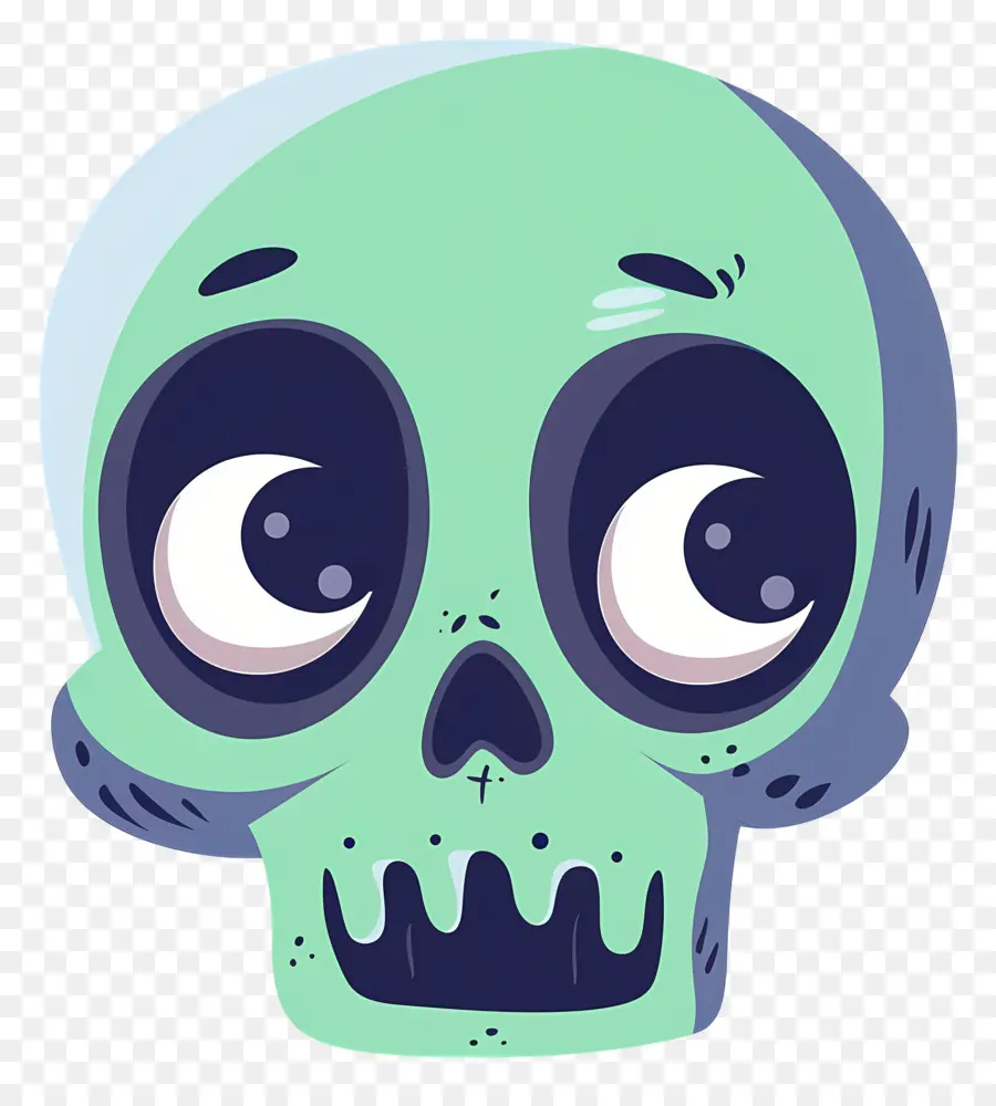 Caveira De Halloween，Crânio Azul Escuro PNG