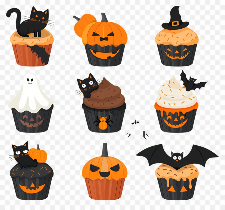 Bolinhos De Halloween，Gato PNG