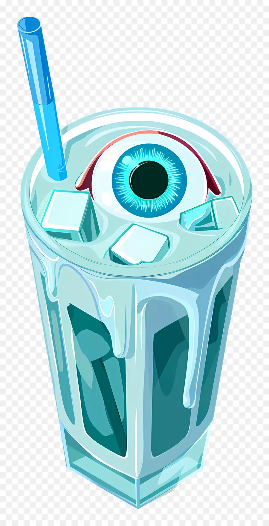 Bebida De Halloween，Globo Ocular Em Smoothie Verde PNG