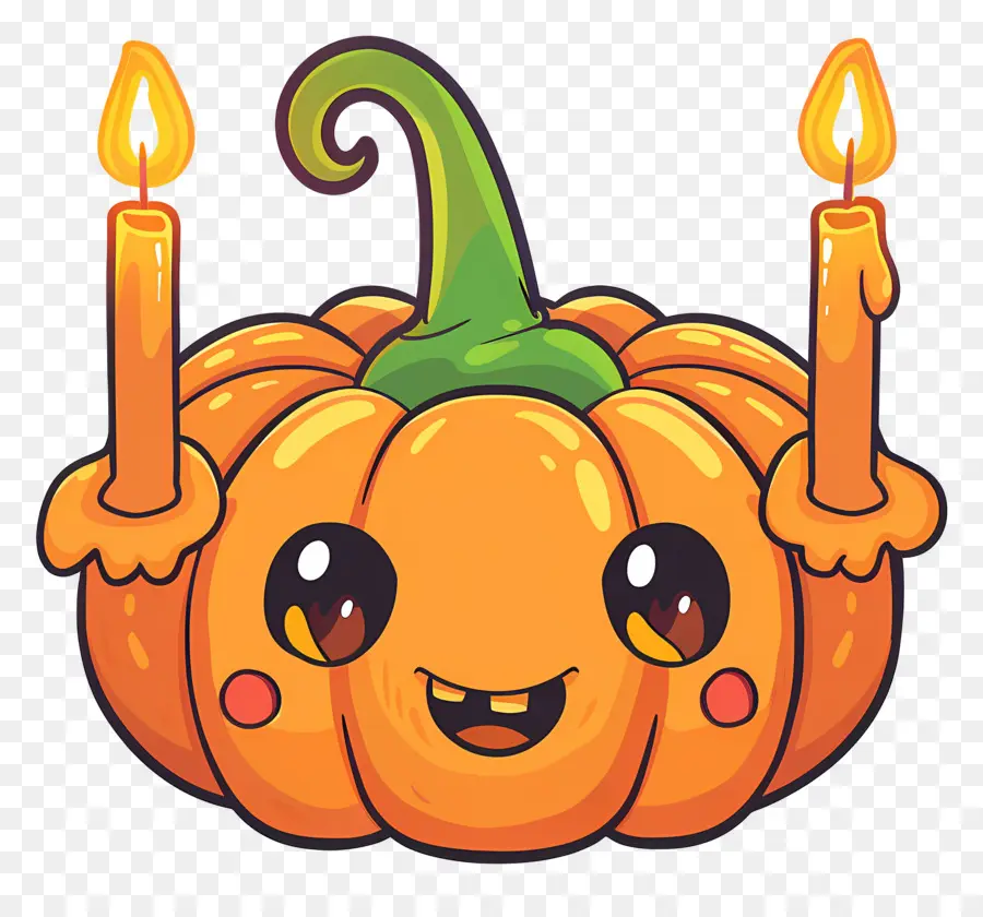 Velas De Halloween，Abóbora PNG