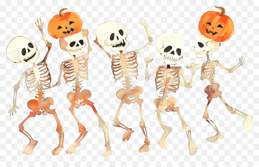 Esqueletos De Halloween，Esqueletos Dançantes PNG