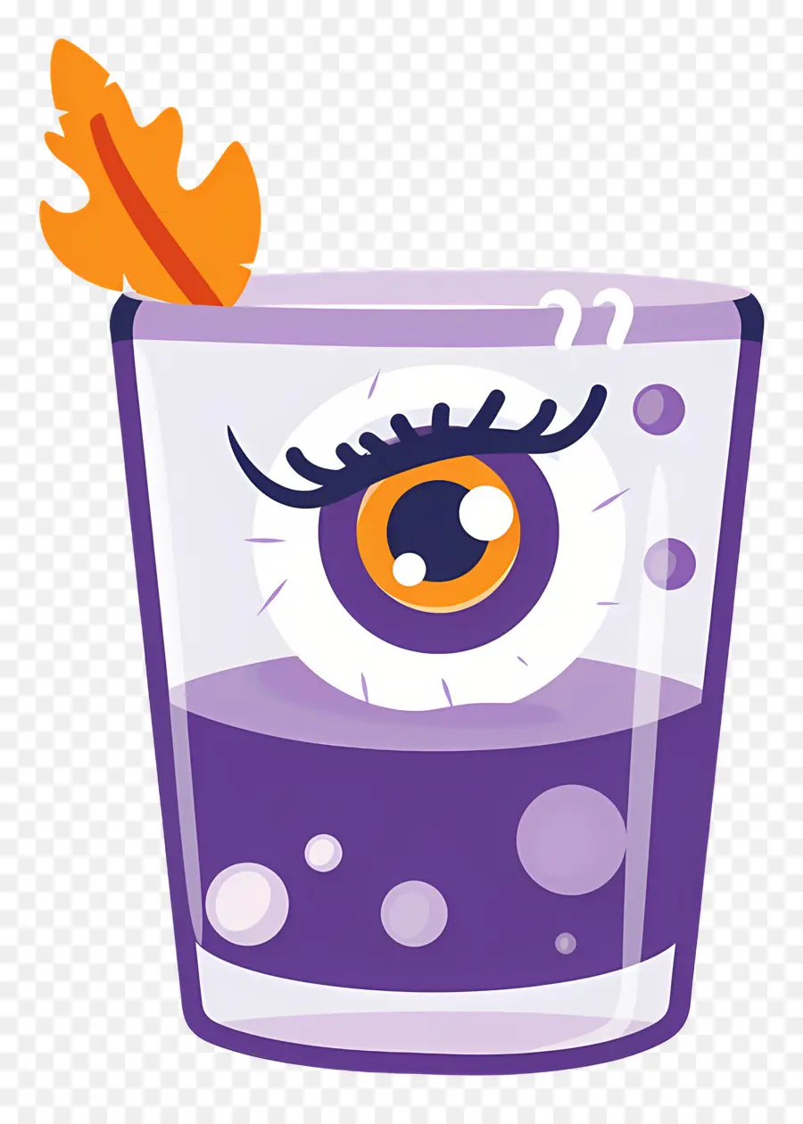 Bebida De Halloween，Bebida De Globo Ocular Roxo PNG