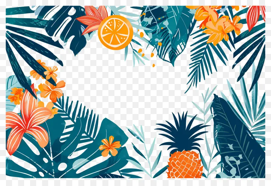 Fundo De Verão，Frutas Tropicais PNG