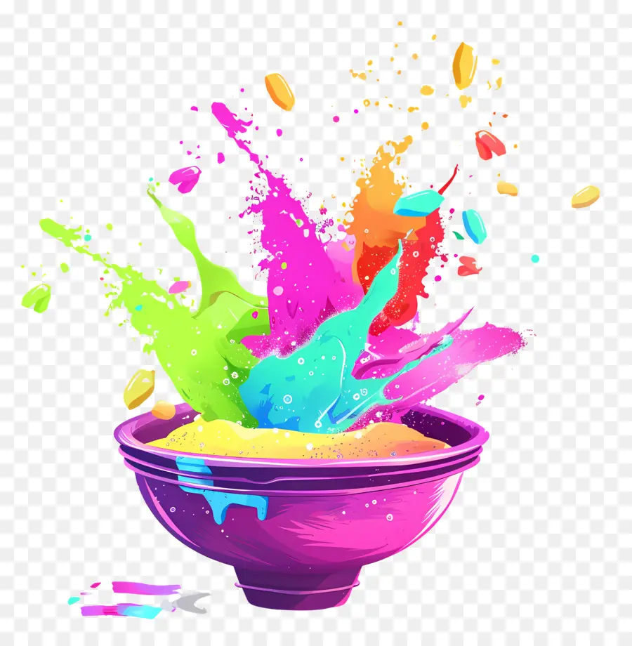 Fundo Holi，Respingo De Cor PNG