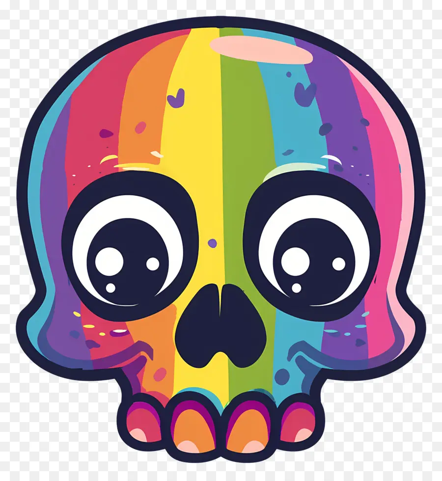 Caveira De Halloween，Caveira Pastel PNG