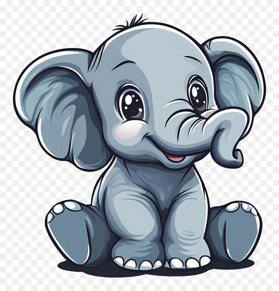 Bebê Elefante，Elefante Azul PNG