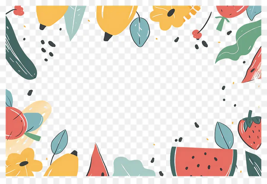 Fundo Alimentar，Fronteira De Frutas PNG