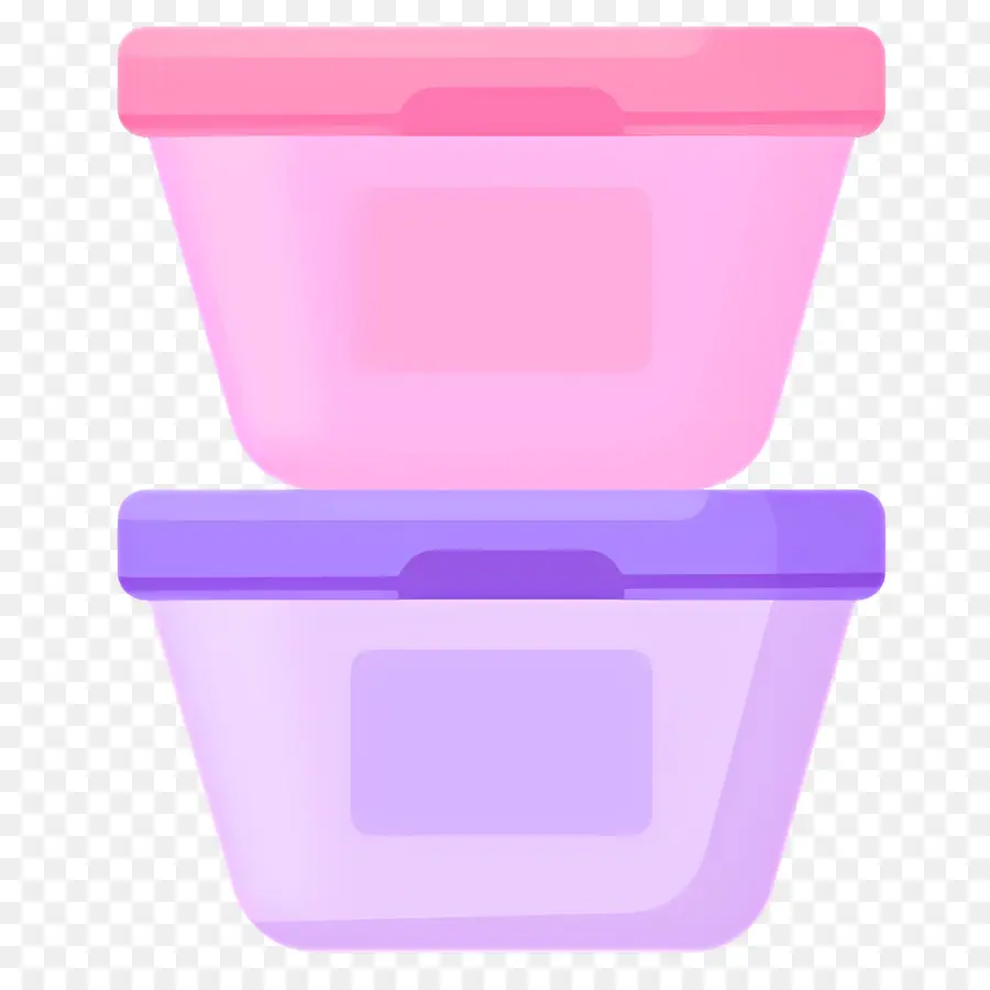 Caixa De Comida，Recipientes Rosa E Roxo PNG