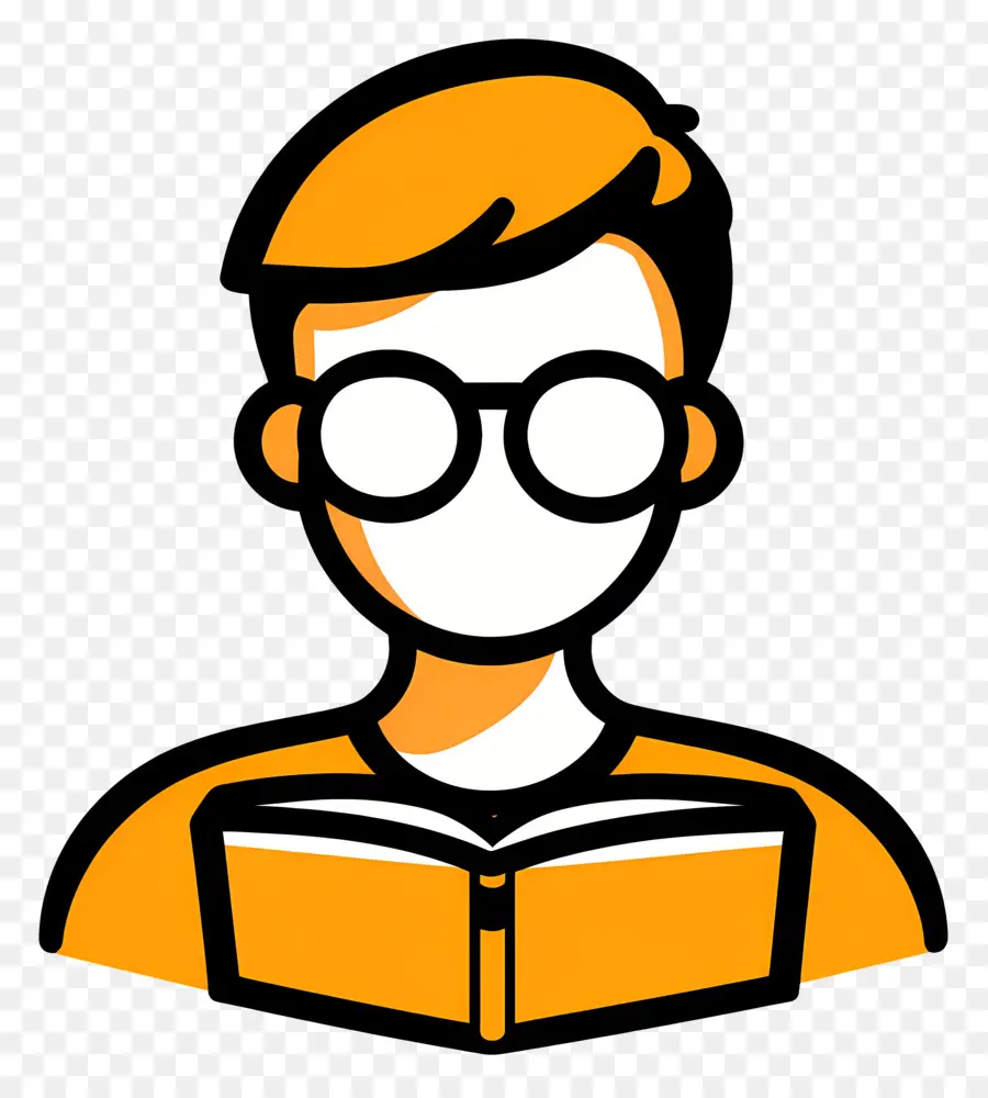 Professor，Homem De Desenho Animado Com Livro PNG