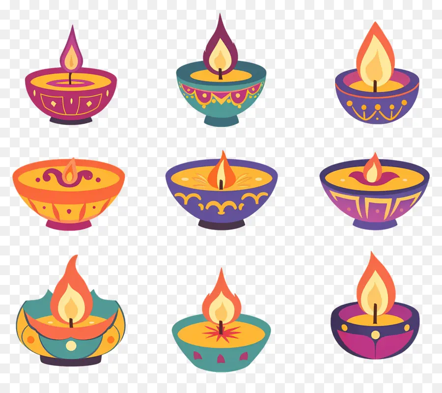 Vela Diwali，Pastel Diya PNG