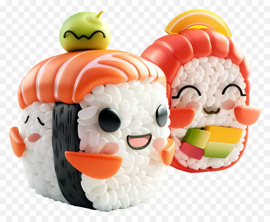 Sushi De Desenho Animado，Dupla De Sushi PNG