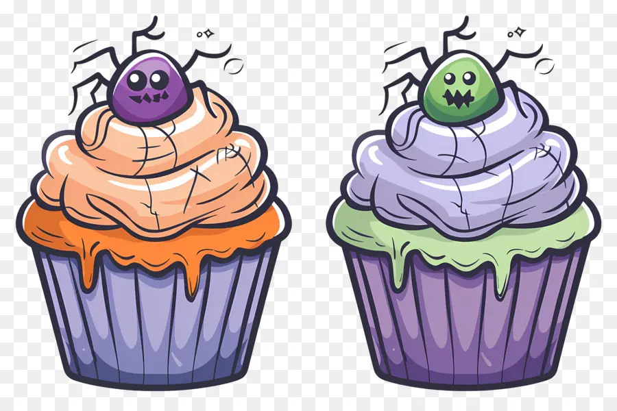 Bolinhos De Halloween，Aranha PNG