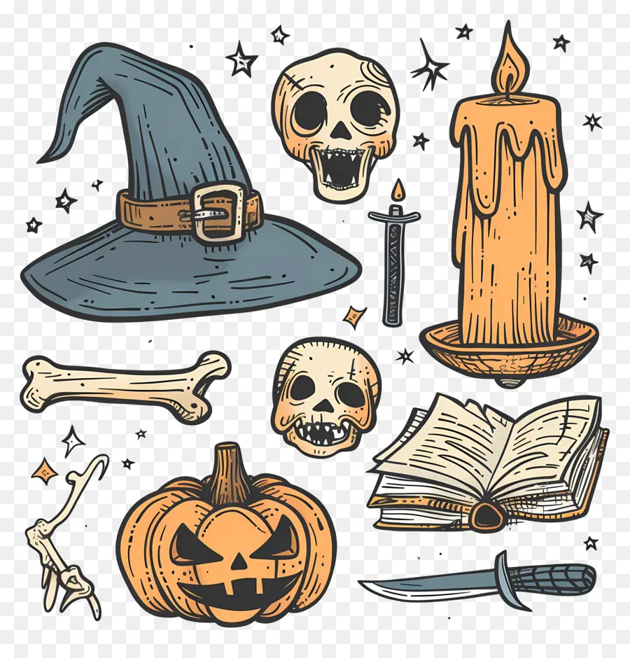 Fundo De Halloween，Coleção De Halloween PNG