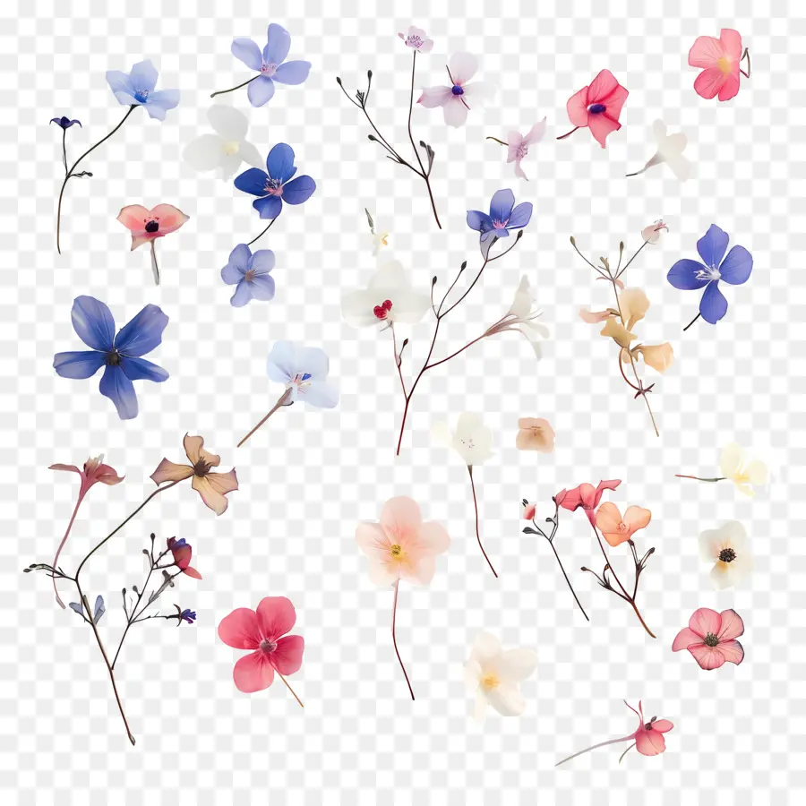 Fundo De Flor，Flores Coloridas PNG