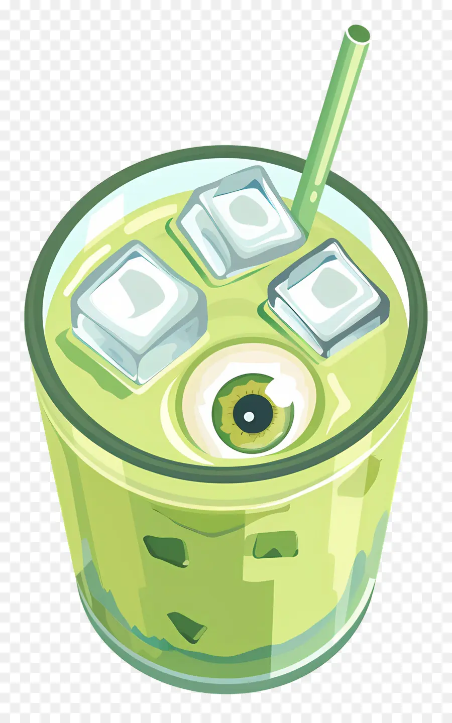 Bebida De Halloween，Suco De Globo Ocular Verde PNG