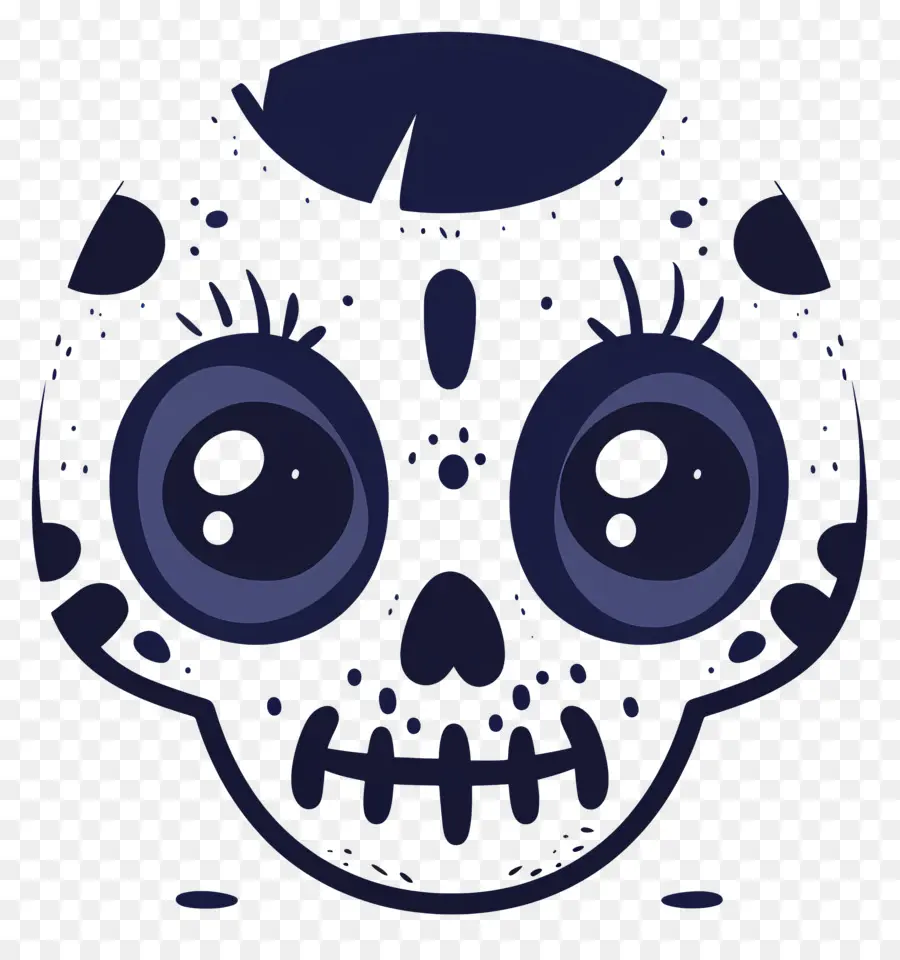 Caveira De Halloween，Crânio Preto E Branco PNG