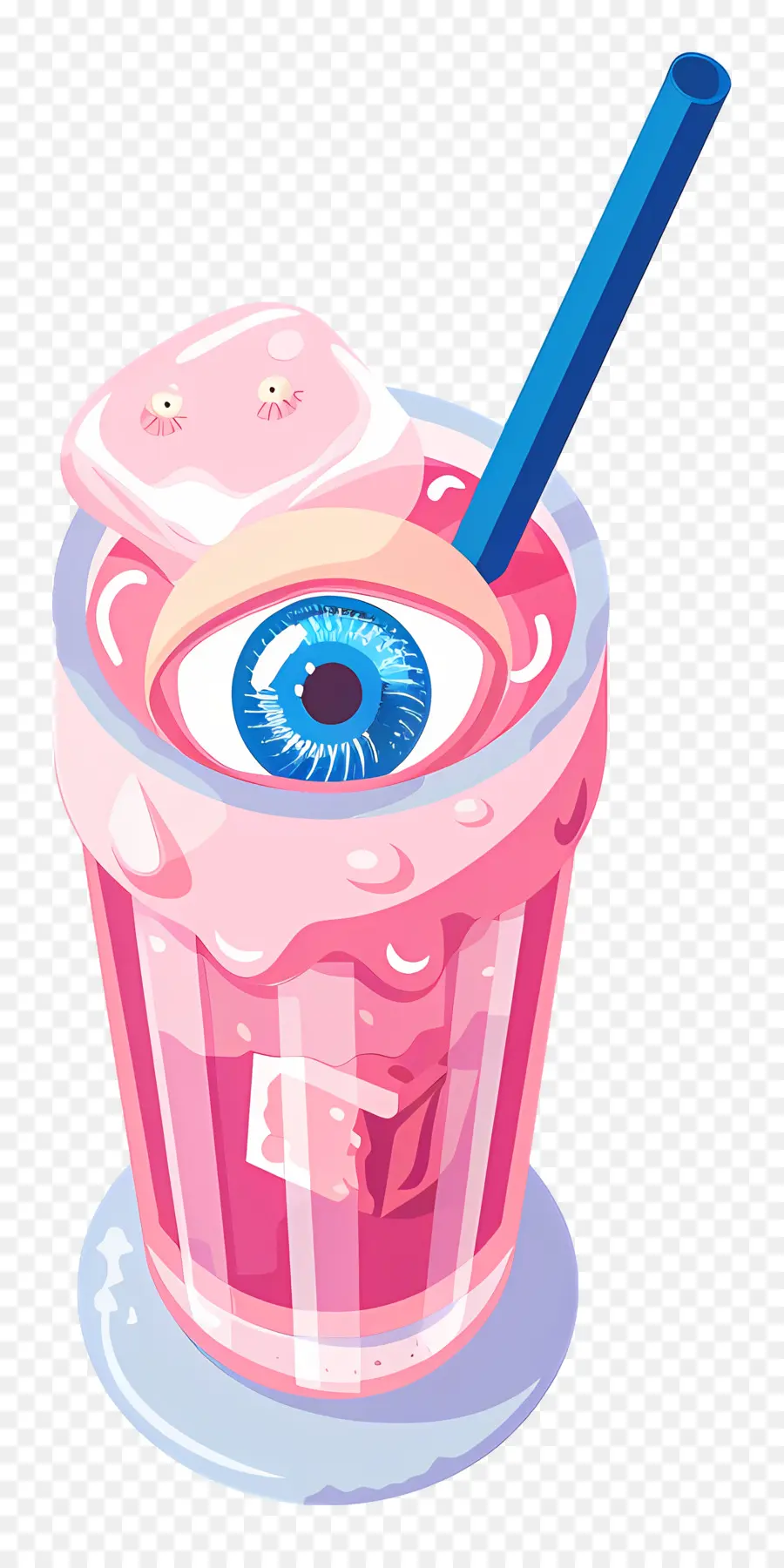 Bebida De Halloween，Smoothie De Globo Ocular Rosa PNG