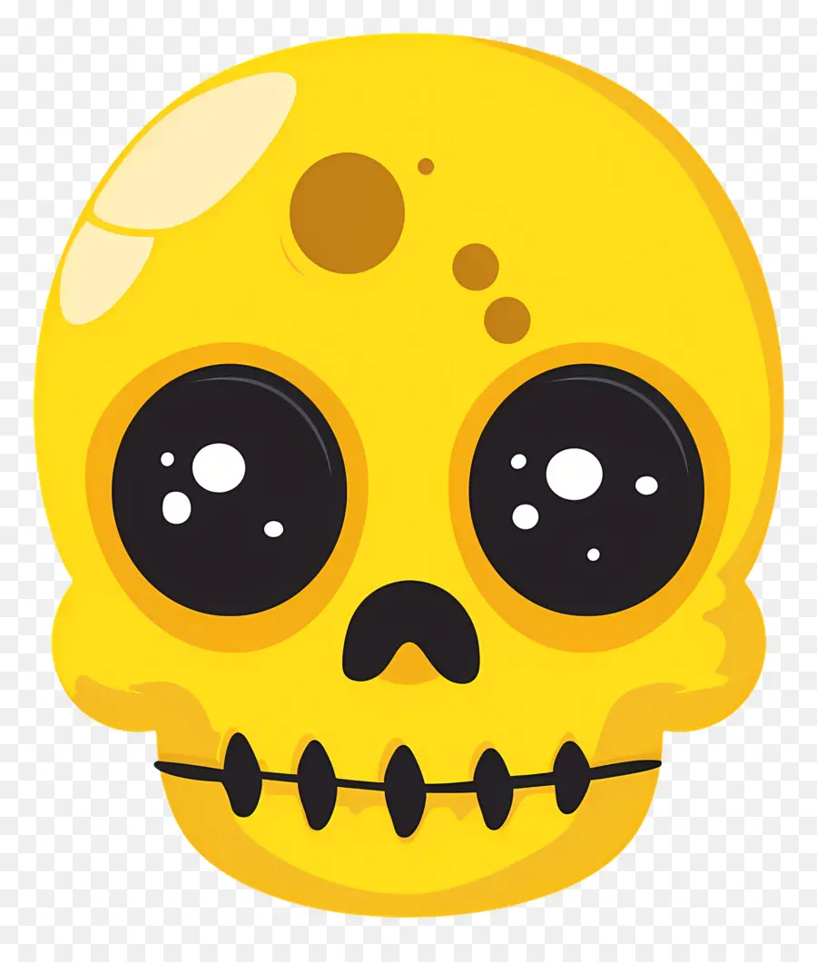 Caveira De Halloween，Caveira Amarela PNG